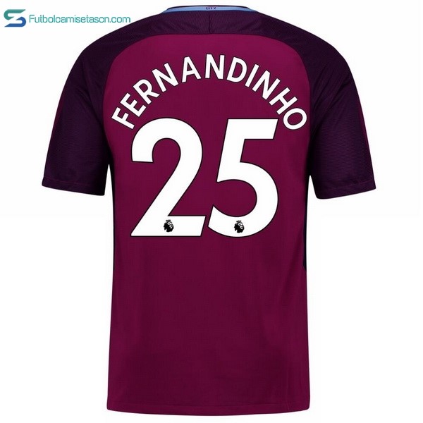 Camiseta Manchester City 2ª Fernandinho 2017/18